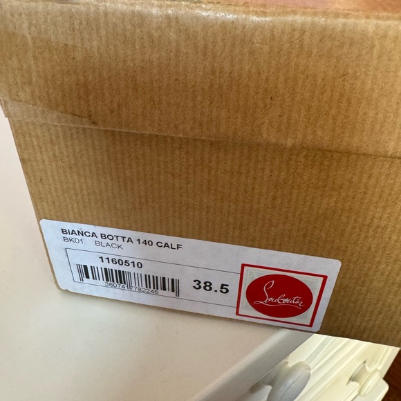 Christian Louboutin bianca  Botta  black leather knee boots 38.5 IT - Picture 12 of 16